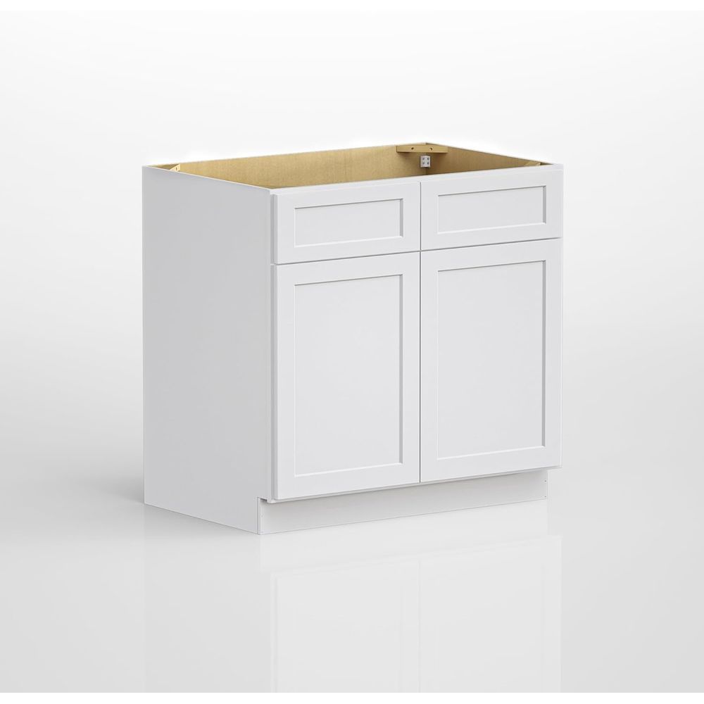 Soft Close Hinge - 36 White Shaker Style RTA Kitchen