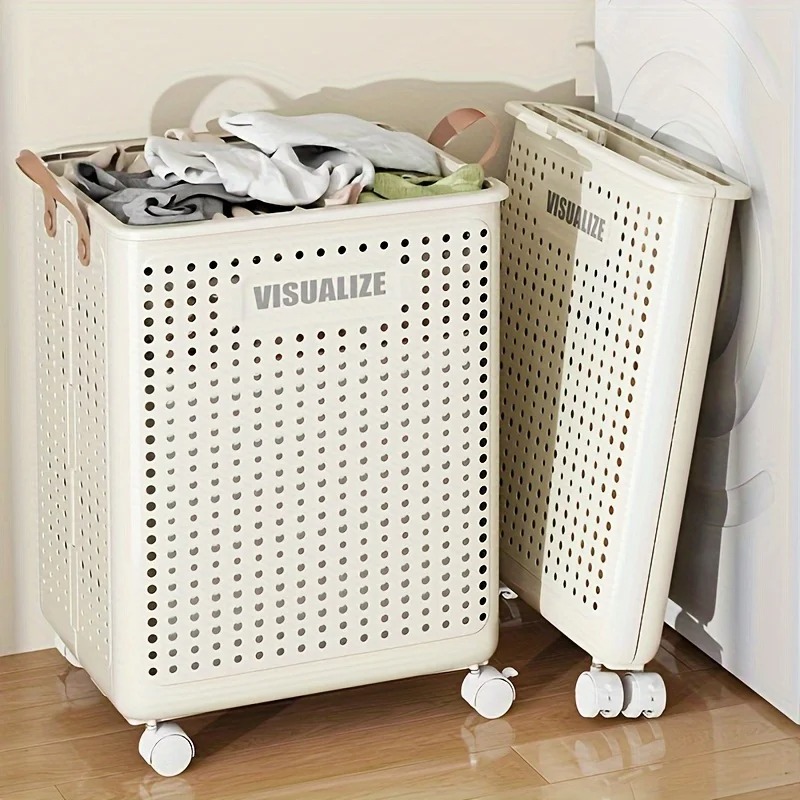 Furniture Hardware Design - Extra Large Wheeled Folding Laundry Basket