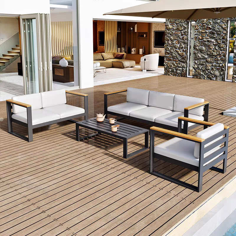 Furniture Leg Set - Modern Style Aluminum Patio Sofa Set