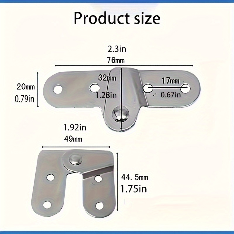 2PCS Ladder Folding Hinges Rot – Furniture Rotating Hardware Bewertung und Preis