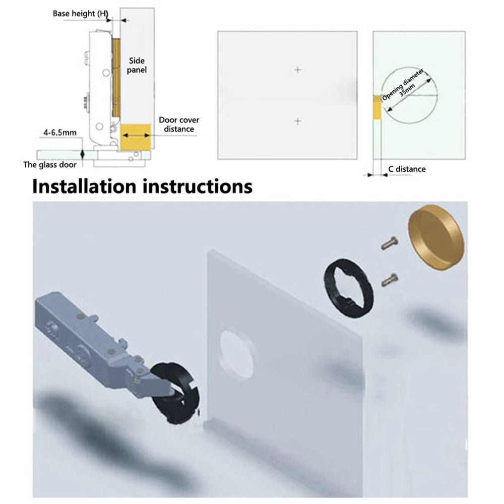 2PCS Useful No Hole Hardware W – Furniture Hardware Supplies Bewertung und Preis