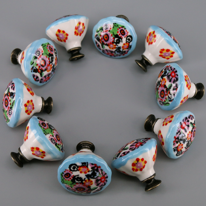 10PCS Colored Ceramic Knobs Un – Unique Furniture Hardware Pulls Bewertung und Preis