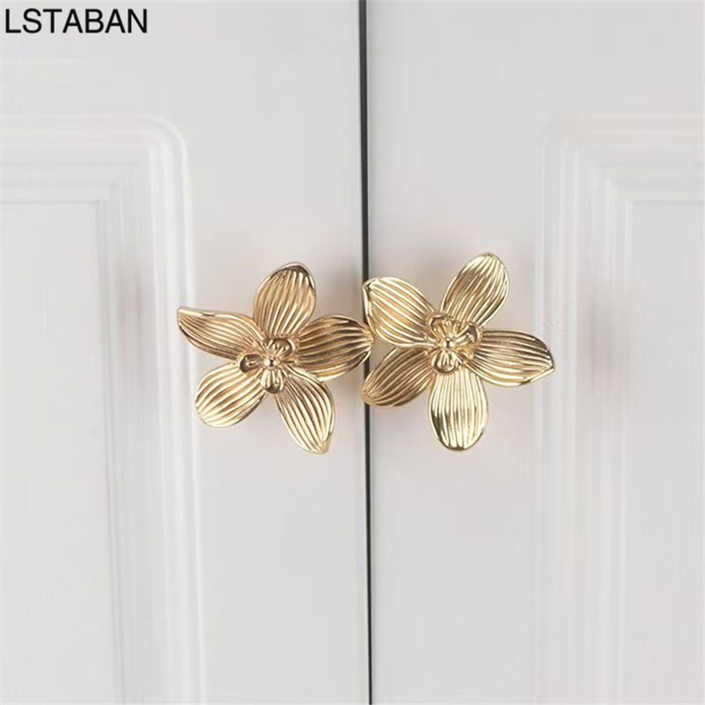 Flower Shape Solid Gold Kitche – Furniture Rotating Hardware Bewertung und Preis