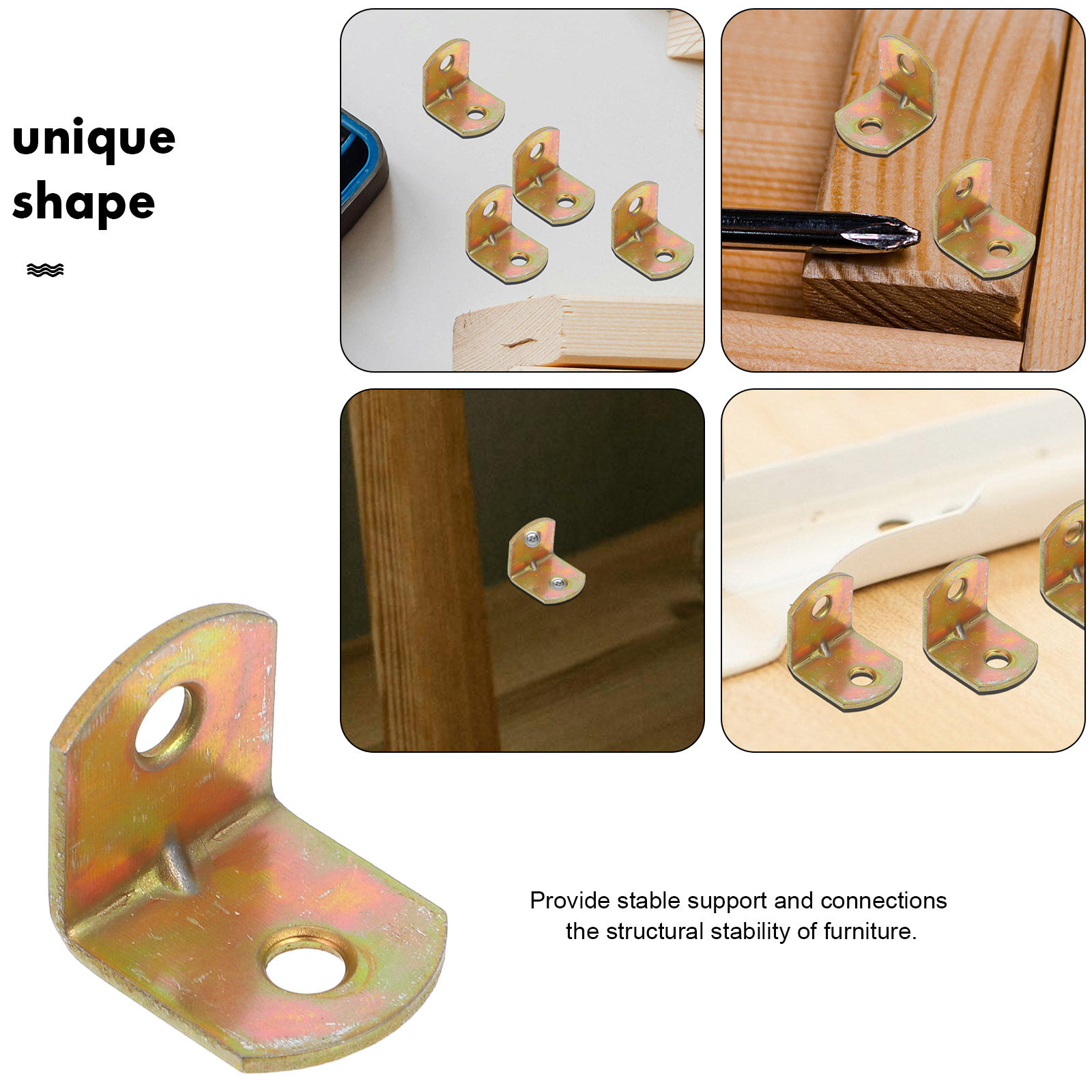 50Pcs Iron Right Angle Corner  – Furniture Joining Hardware Bewertung und Preis