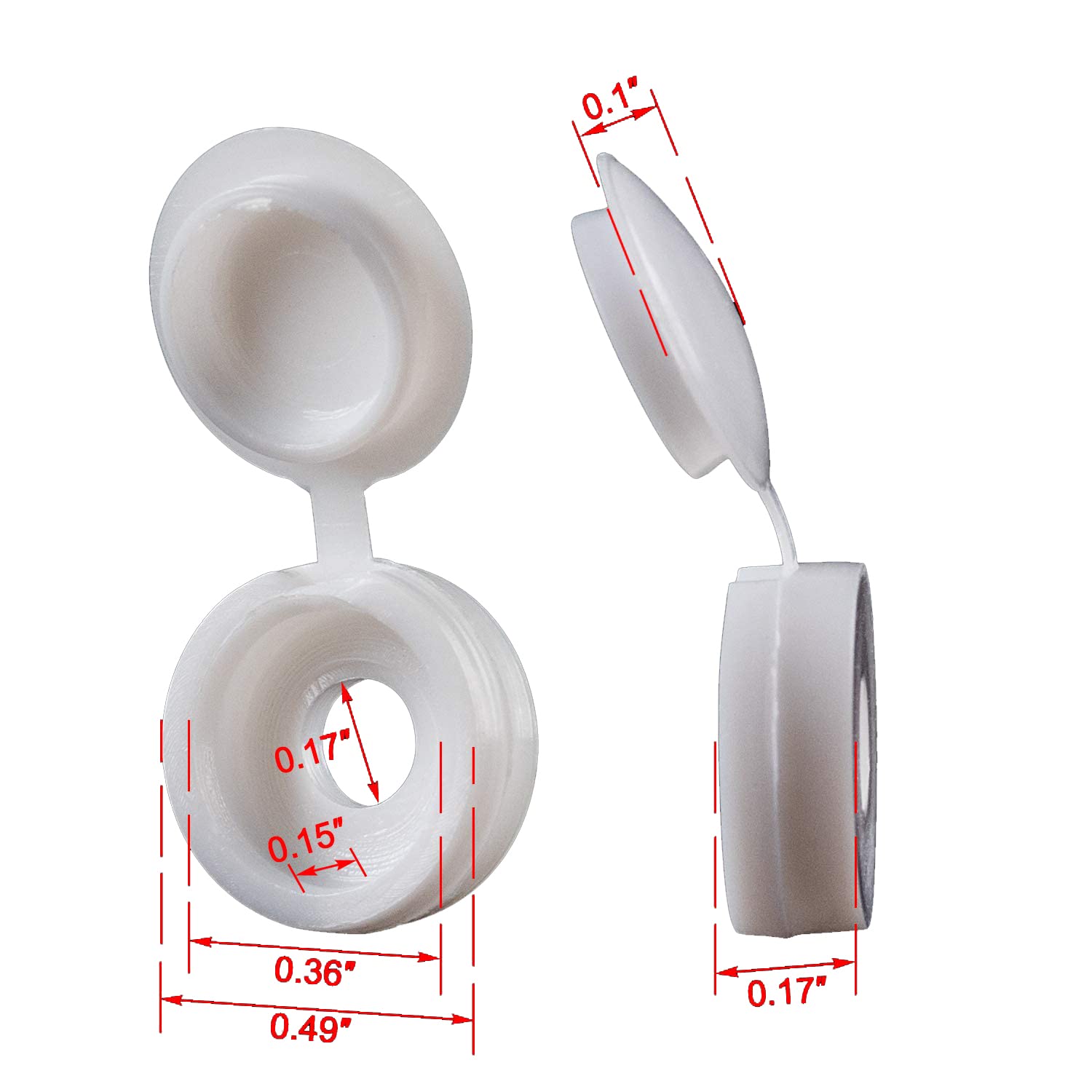 White Hinged Plastic Screw Cap – Furniture Hardware Covers Bewertung und Preis