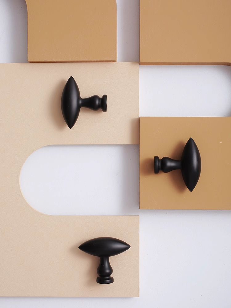 Black Solid Brass Door Knob Fu – Furniture Rotating Hardware Bewertung und Preis